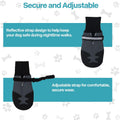 PAWISE Dog Boots & Paw Protectors 4PK, Non-Slip Dog Shoes for Hot Pavement Summer Heat, Waterproof Anti-Slip Sole Dog Bo