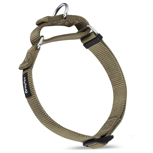 Hyhug Martingale Collar for Dogs Large Green |Escape - Proof Heavy Duty Nylon Durable No Pull, Ideal for Training & Daily Walks