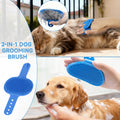 IDQQUQQ 2PCS Dog Washing Gloves and Dog Bath Brush, high-Density Teeth Design pet Grooming Gloves, 2-in-1 Pet Grooming kit ，Suitable for Dogs and Cats to bathe, depilate, and Massage