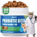 Just Try 300 Bites Cat Probiotic Bites Probiotics for Cats Chicken Flavor Healthy Cat Treats Digestive Support 6.35 oz