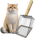 DUSTNIX Cat Litter Scoop, Premium Kitty Shovel with Hook and Hole, Metal Sifter Scooper Stainless Steel for Easy Cleaning, Durable and Heavy Duty, Odor-Free for Litter Box (Only Scoop)