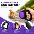 Heavy Duty Retractable Dog Leash-16ft Strong & Durable Walking Leash for S to L Dogs up to 45/115 lbs, Upgraded Lock System, Non Slip Grip, Tangle Free (Purple, Small/Medium)