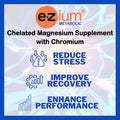 EZium Metabolic Chelated Magnesium with Chromium Equine Supplement for Horses – 9.5 lb Resealable Bag (30-Day Supply) – 