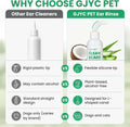 Dog Ear Cleaner & Cat Ear Wash with Flexible Silicone Tip, Gentle Deep Cleaning Solution for Ear Wax, Dirt & Odor, Aloe 
