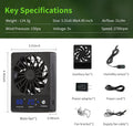 2 PCS Reptile Ventilation Fan with Thermo-Hygrometer | Air Circulation Fan for Terrariums, Enclosures & Aquariums | Quie