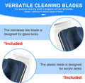 fishkeeper Aquarium Strong Magnetic Glass Cleaner Brush, Fish Tank Algae Magnet Cleaning Tool with 2 Detachable Scrapers