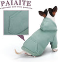 Paiaite Small Dog Hoodie Sweater: Winter Sweatshirt Pet Coat with Pockets, Hat & Leash Hole for Puppy Doggie Chihuahua, 