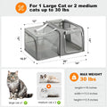 pidipiti 20x14x14 Expandable Large cat car Travel Carrier for 2 Cats