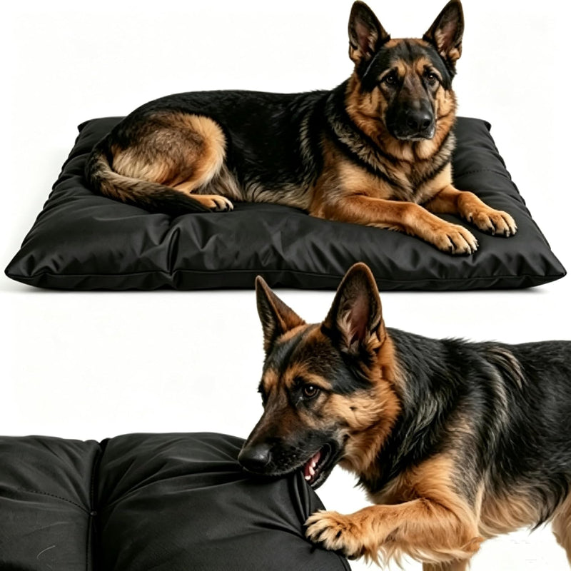 Indestructible Chew Proof Dog Bed for Crate, Chew Proof Dog Bed with Reinforced Corners, Washable Dogs Crate Pad for Agg