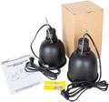 REPTI ZOO Reptile Light Fixture 2 Packs 5.5 Inch Deep Dome Lamp Cap, Optical Reflection Cover for Reptile Glass Terrariu