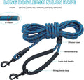 BTINESFUL Long Dog Leash, 10/15/20/30/50FT Dog Training Leash with Soft Handle, Reflective Heavy Duty Rope Dog Lead for Medium Large Dogs Outside Play, Camping (3/8" x 15ft, Blue)