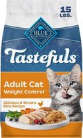 Blue Buffalo Tastefuls Natural Food for Adult Cats, Weight Control, 15-lb. Bag