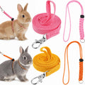 Adjustable Rabbit Harness and Leash Set, 4 Pcs Rabbit Leash