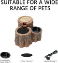 550ML Reptile Water Fountain with Food Dish – Terrarium Drinking Fountain for Bearded Dragon, Gecko, Chameleon, Lizard, 