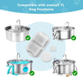 24+24+24 Pack Replacement Filters for oneisall 7L/1.8G Dog Fountain