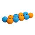 Amazon Basics Interactive Bouncy Durable Rubber Dog Toy Balls, 2.5 inch, Multi-Color Blue/Orange, Pack of 10
