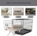 Washable Dog Bed Mat Ultra Soft Dog Crate Pad Comfy Fluffy Pet Kennel Beds Sleeping Mattress for Large Jumbo Medium Small Dogs, 36 x 23 Inch, Gray