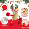 Christmas Squeaker Dog Toys Interactive Durable Dog Chew Toys Reindeer Plush Toy for Puppy Small Dogs Medium Dogs and La