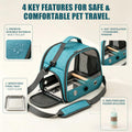 Bird Travel Carrier Cage with Perch & Steel Tray, Portable Small Pet Backpack for Parrots, Bearded Dragons, Guinea Pigs 