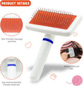 Cat Grooming Kit Set with Pet Shedding Slicker Brush Nail Clipper Trimmer Pet Massage Bath Glove Flea Comb for Bunny Pup