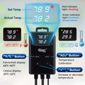 hygger Aquarium Heater,Submersible Fish Tank Heater with External Digital Display, Including Overheat & Leakage Protecti