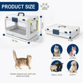 Collapsible Hard Cat Carrier Small Dog Cat Travel Crate Pet Clear