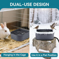 Billionchains Hanging Heated Water Bowl for Cats/Rabbits/Chicken/Dogs, 34 OZ Thermal-Bowl Heated Small Water Dish for Outdoor Animals Hang on Cage