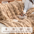 SOMAHE Soft Faux Fur Cat Blanket, Washable, Small 22x18