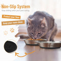 Wellbro Cat Bowls, 2 Pcs Stainless Steel Cat Bowls for Food and Water, Whisker Fatigue Shallow Non-Slip Dishes Plates for Small Dog Puppies Cats