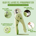 Lifmegik Self Cleaning Cat Brush for Shedding, LED Light Nail Clipper, Nail Clipper and Nail File, Slicker Brushes and Nail Trimmer for Long Haired Cats, Grooming Kit, Cat Lover Gifts