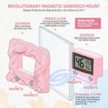Magnetic Reptile Thermometer and Humidity Gauge, Pink