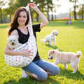 Floral Dog Sling Carrier for Small Dogs & Cats 5-15LBS, Medium