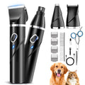 PAPMINI 4 in 1 Dog Grooming Kit for Thick Hair, 2000mAh Heavy Duty Dog Clippers for Grooming, 2-Speed Low Noise Paw Trimmer with Nail Grinder for Body, Paws, Nail, Face, Ears, Legs