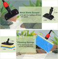 hygger Easy Clean Fish Tank Cleaner, 6 in 1 Aquarium Cleaning Tools Kit with Extendable Handle Algae Scraper Sponge Scru