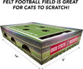 Pets First NCAA Ohio State Buckeyes Cat Scratcher Box, Game Day Cat Toy, NCAA Football Field Designed Cat Scratcher and 