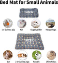 Amakunft 2 Pcs Guinea Pig Bed Mat Washable, Rabbit Winter Bed Pad for Indoor, Warm Small Animal Bed Mattres, Fleece Slee