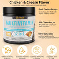 500 Cat Multivitamin Chews – 17-in-1 Daily Cat Vitamins with Taurine for Immune, Digestive, Skin & Coat Support – Chicke