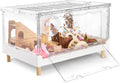 Hamster Cage & Guinea Pig Cages, Acrylic Cage for Small Animal Pets, Large Transparent Gerbil Cage and Habitats, Hedgeho