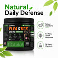 Flea & Tick Chews for Dogs, 120 Soft Chews, Chicken Flavor Dog Flea and Tick Support Supplement with Flaxseed Meal, Brew