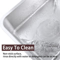 HNeekyr Stainless Steel Cat Litter Box for Adult Cats or Kitty/Kitten 18"x14"x6" Rust-Proof, High Side, Non Stick, No Smell, Easy to Clean Metal Cat Litter Box