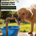 Qinyoung 1 Pack Automatic Dog Faucet Waterers, 3/4" Lick-Activated Dog Water Fountain Hose Spigot Attachment with Anti-Leak Tape for Dogs, Livestock