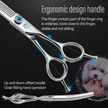 Dog Grooming Scissors: 7 inch Pet Curved Chunker Shears Made Of Japanese 440C Advanced Stainless Steel Professional Groo