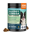Dog Allergy Chews Omega 3 is Human,Itch Relief Multivitamin Medicine for Dogs Itching Skin Relief and Aller Immune Pet Allergy Dog Anti Itch Chews Coat Licking Supplements Pills Meds Medicine for Dogs