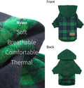 Fitwarm Tartan Plaid Dog Hoodie, Knitted Dog Clothes for Small Dogs Boy, Pet Sweater with Hood, Cat Winter Outfit