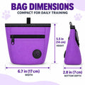 2-Cup Magnetic Dog Treat Pouch with Waist Belt and Metal Clip
