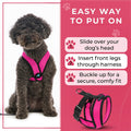 Gooby Comfort X Head-in Dog Harness, Choke-Free, Flamingo Pink, Medium