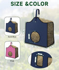 Hay Feeder for Goats and Horses - Slow Feed Design, Heavy Duty Hanging Hay Bag for Barn, Trailer & Paddock, Easy to Hang