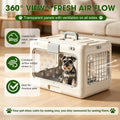 Collapsible Small Dog Crate, Hard-Sided Foldable Cat Carrier