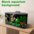 Black Aquarium Background, Static Cling Fish Tank Background 23.6 x 78.7 In