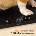 YAUYIK Digital Pet Scale, Baby Scale with Non-Slip Mat, Up to 88lb, Black